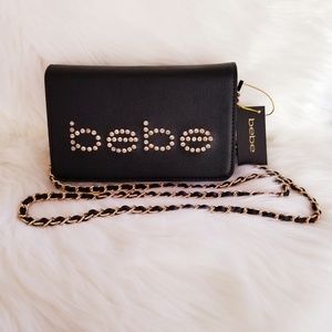 ❤BEBE Crystal Logo Crossbody Bag
